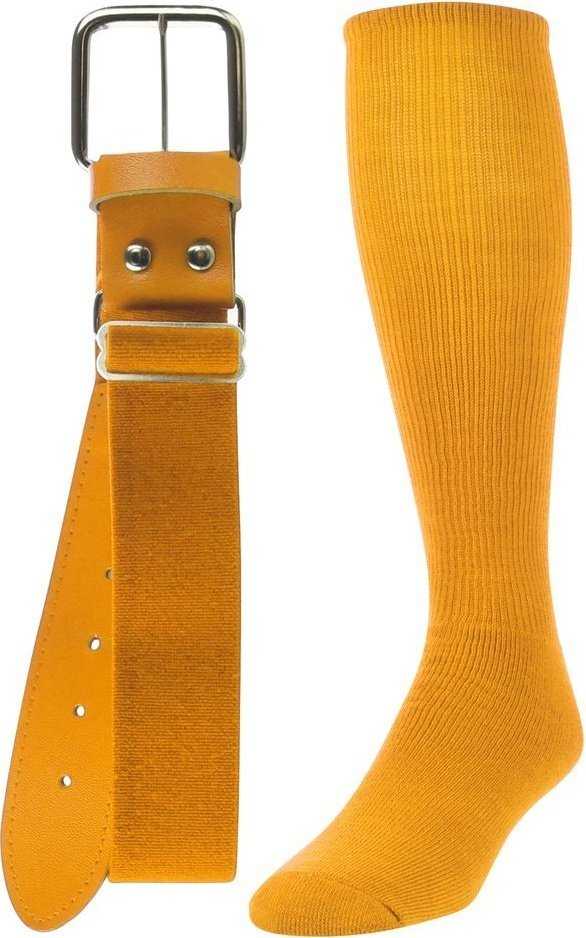 TCK Belt Knee High Sock Combo - Gold - HIT a Double