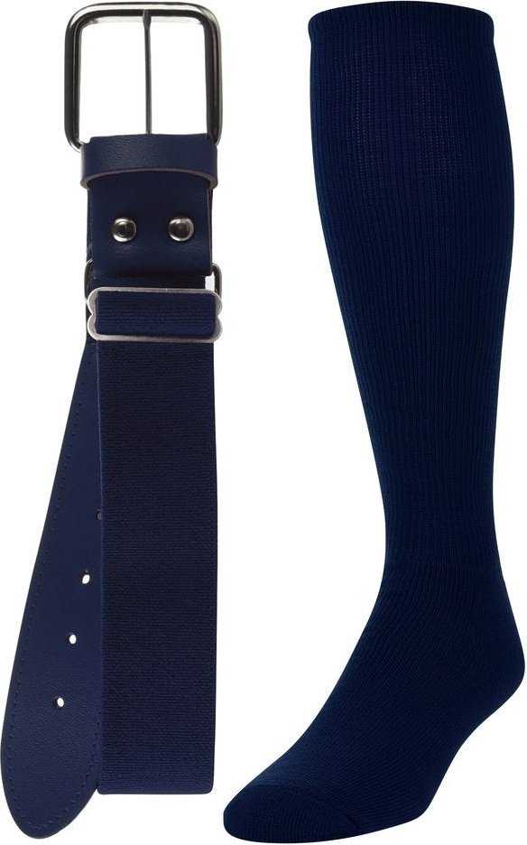 TCK Belt Knee High Sock Combo - Navy - HIT a Double