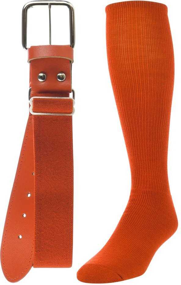 TCK (Twin City Knitting) Belt Knee High Sock Combo - Orange - HIT A Double