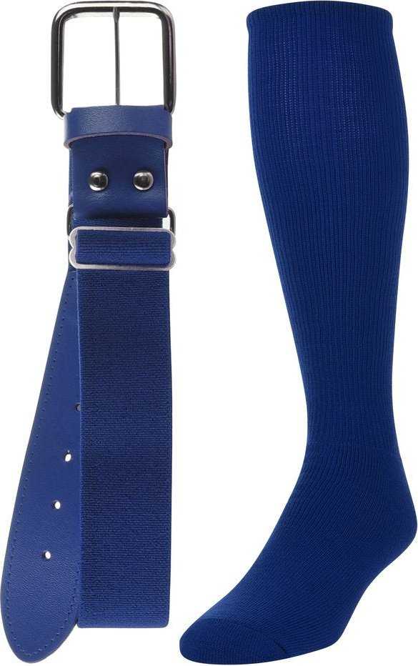 TCK Belt Knee High Sock Combo - Royal - HIT a Double