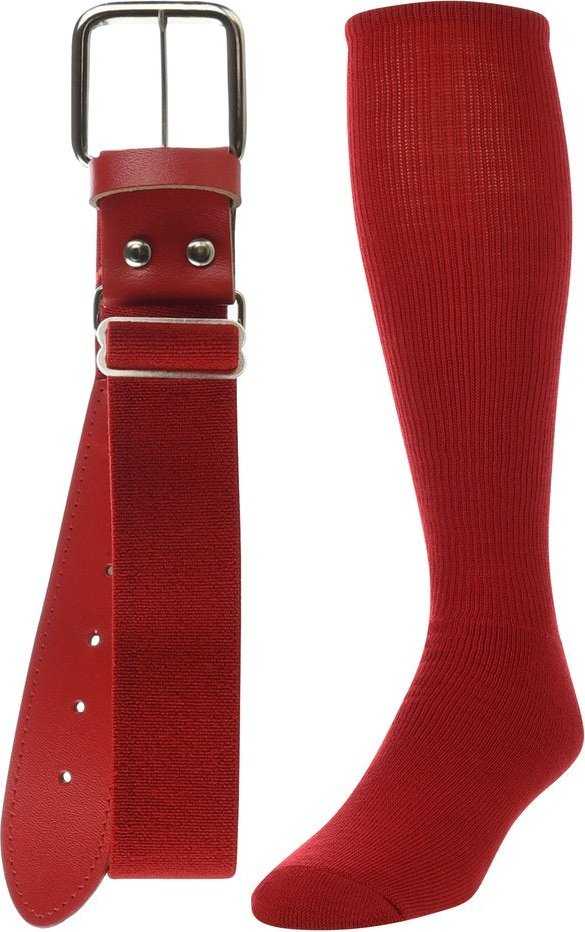 TCK Belt Knee High Sock Combo - Scarlet - HIT a Double