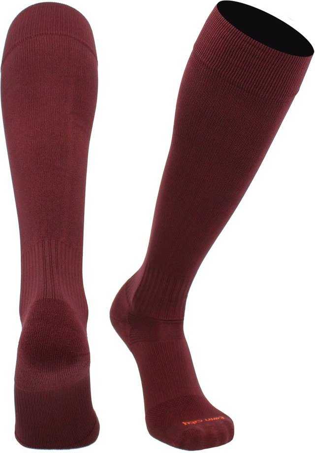 TCK Champion Knee High Sports Socks - Maroon - HIT a Double