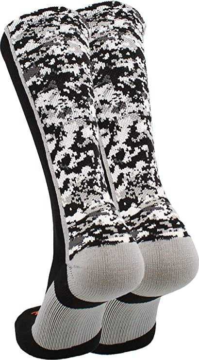 TCK Digital Camo Crew Socks - Black Camo - HIT a Double
