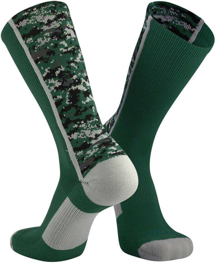TCK Digital Camo Crew Socks - Dark Green Camo - HIT a Double