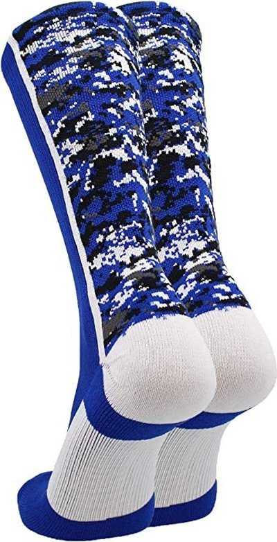 TCK Digital Camo Crew Socks - Royal Camo - HIT a Double