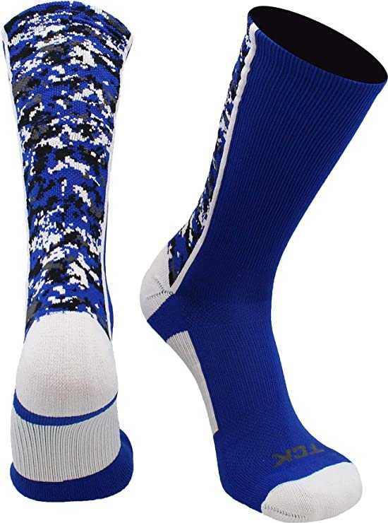 TCK Digital Camo Crew Socks - Royal Camo - HIT a Double