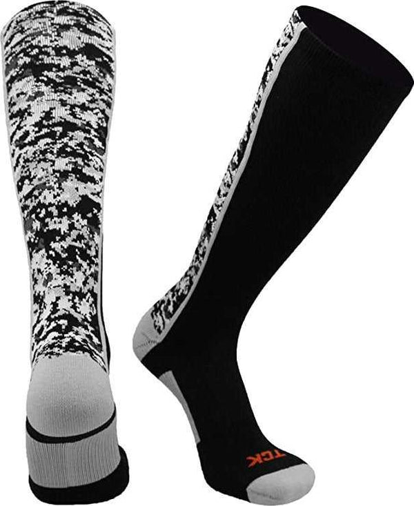 TCK Digital Camo Knee High Socks - Black Camo - HIT a Double