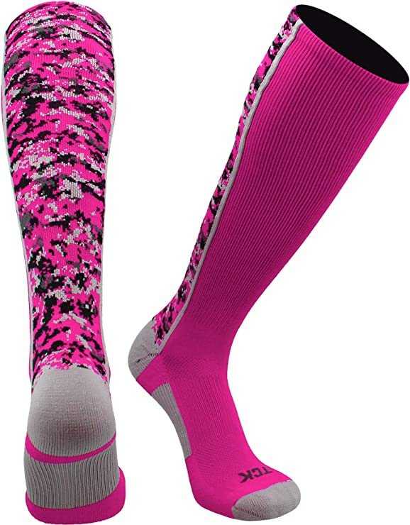 TCK Digital Camo Knee High Socks - Hot Pink Camo - HIT a Double