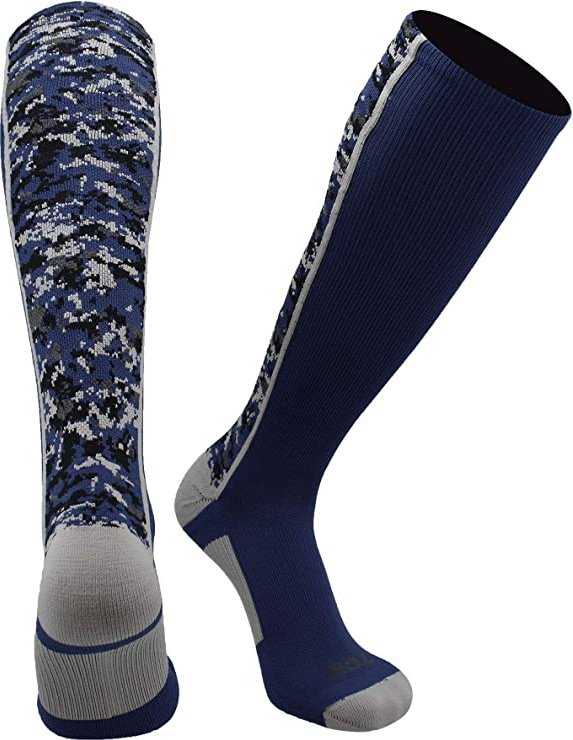 TCK Digital Camo Knee High Socks - Navy Camo - HIT a Double
