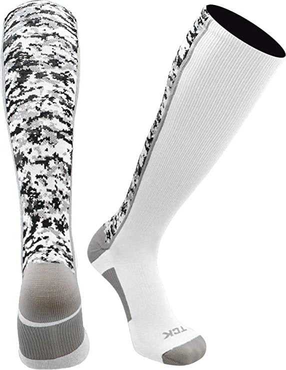 TCK Digital Camo Knee High Socks - White Camo - HIT a Double