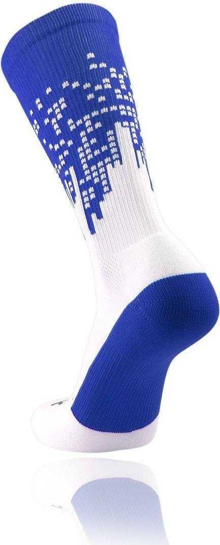 TCK Downtown Crew Socks - Royal White - HIT a Double