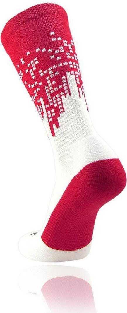 TCK Downtown Crew Socks - Scarlet White - HIT a Double