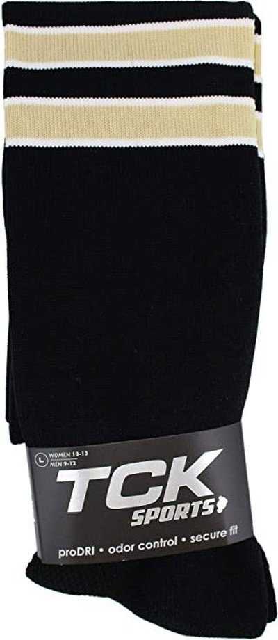 TCK Dugout Knee High Socks - Black White Vegas Gold - HIT a Double