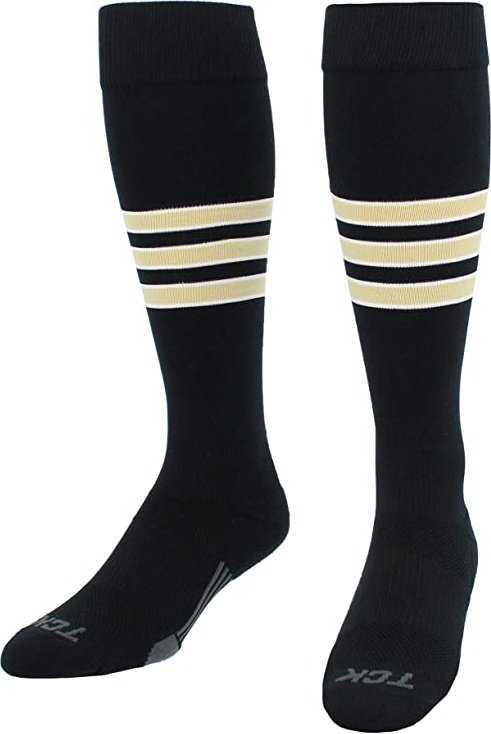 TCK Dugout Knee High Socks - Black White Vegas Gold - HIT a Double