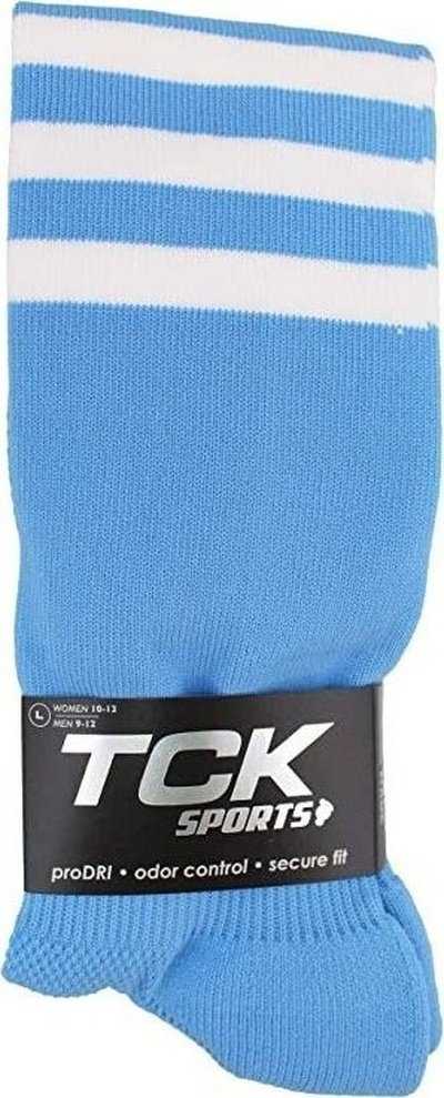 TCK Dugout Knee High Socks - Columbia Blue White - HIT a Double