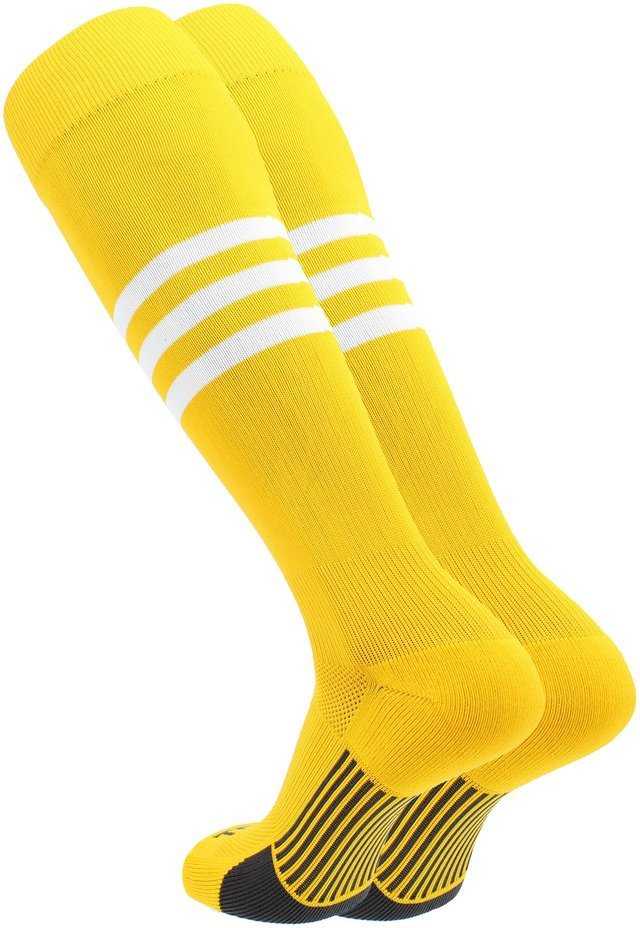 TCK Dugout Knee High Socks - Gold White - HIT a Double