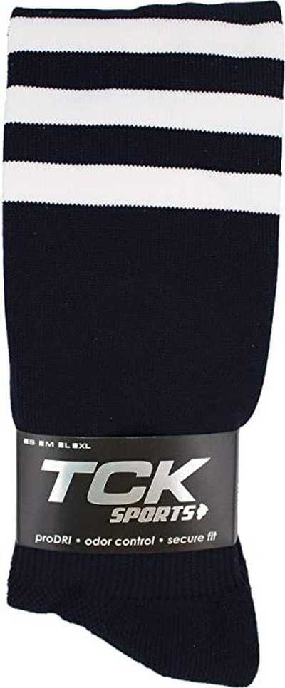 TCK Dugout Knee High Socks - Navy White - HIT a Double