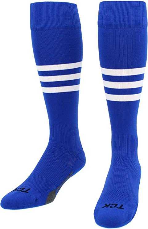 TCK Dugout Knee High Socks - Royal White - HIT a Double