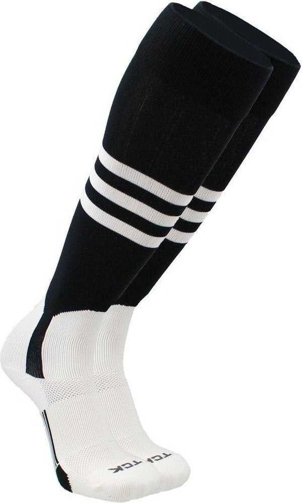 TCK Dugout Knee High Stirrup Socks - Black White - HIT a Double
