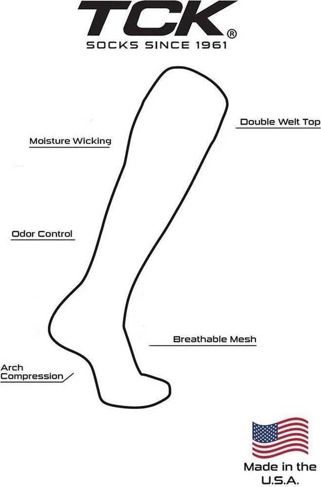 TCK Dugout Knee High Stirrup Socks - Black White Vegas Gold - HIT a Double