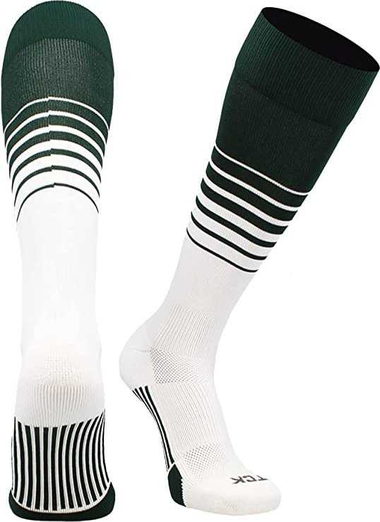 TCK Elite Breaker Knee High Socks - Dark Green White - HIT a Double