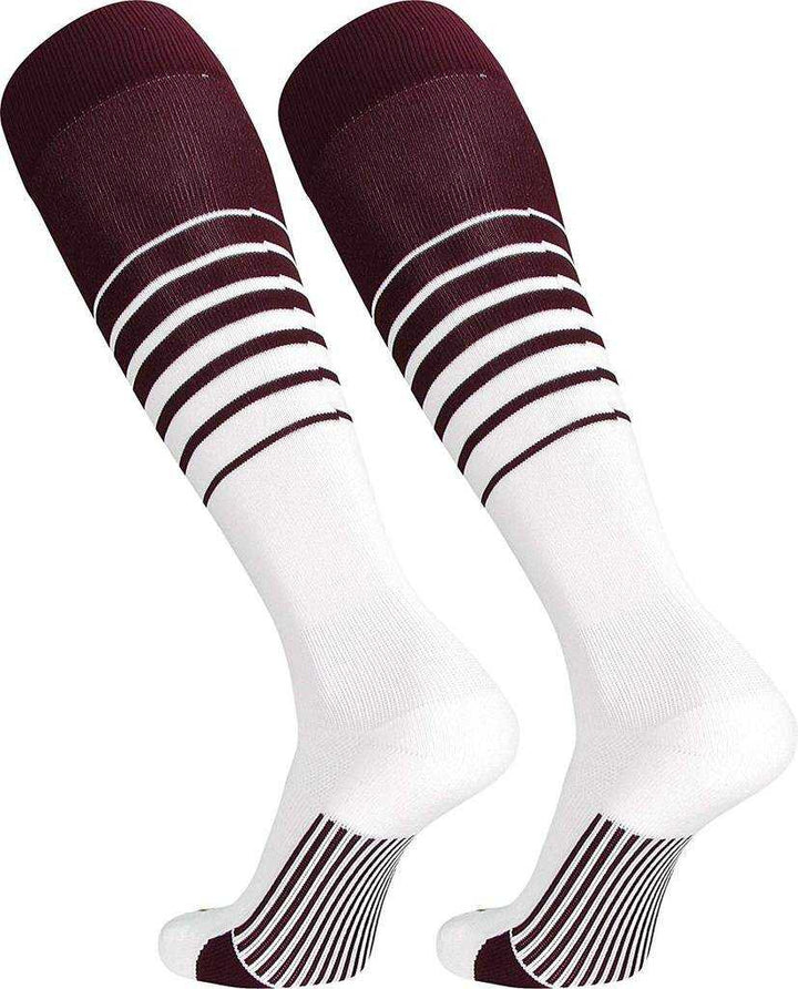TCK Elite Breaker Knee High Socks - Maroon White - HIT a Double