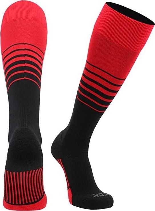 TCK Elite Breaker Knee High Socks -Scarlet Black - HIT a Double
