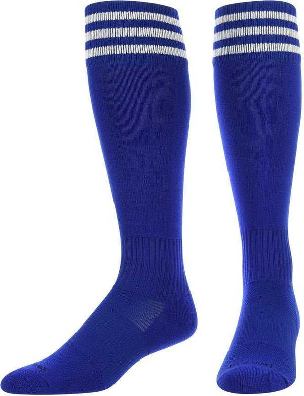 TCK Finale 3-Stripe Soccer Socks - Royal White - HIT a Double