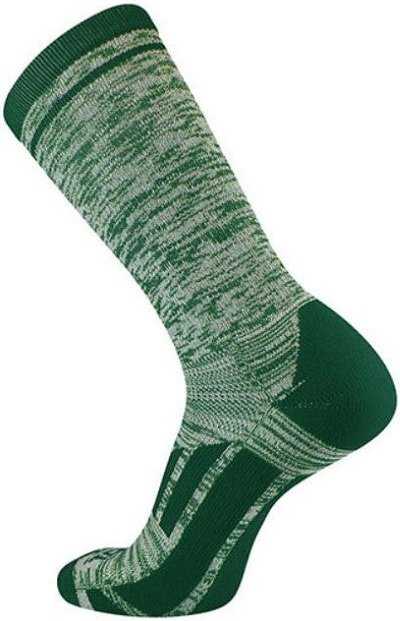 TCK Heather Crew Socks - Dark Green White - HIT a Double