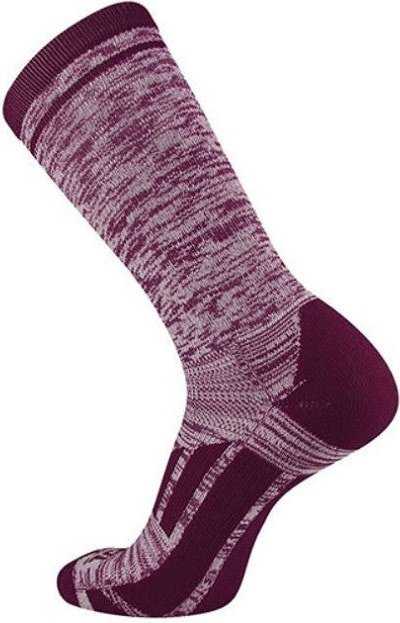 TCK Heather Crew Socks - Maroon White - HIT a Double