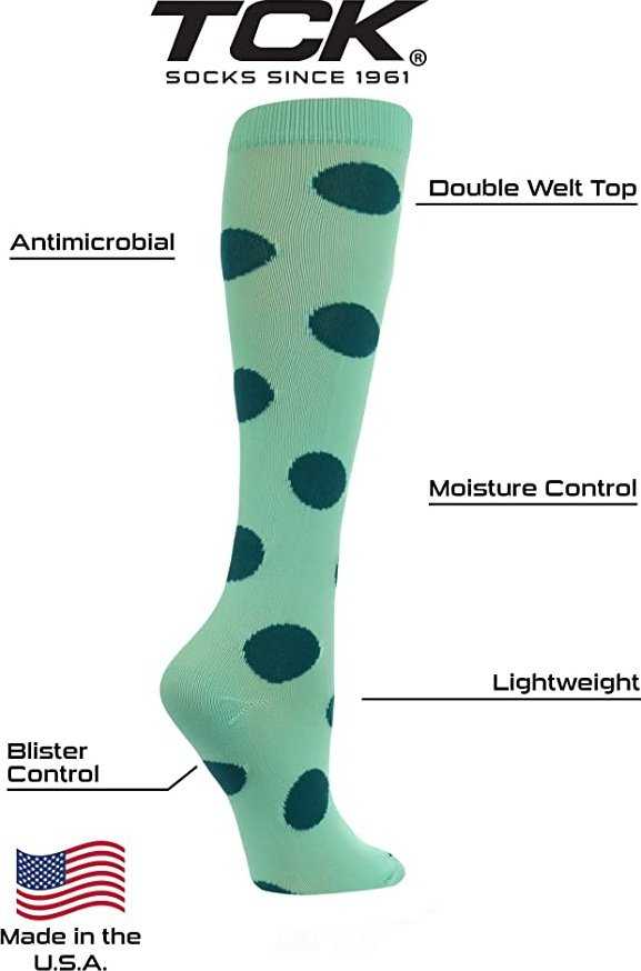 TCK Krazisox Polkadot Knee High Socks - Mint Teal - HIT a Double