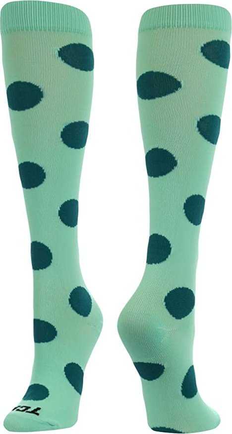 TCK Krazisox Polkadot Knee High Socks - Mint Teal - HIT a Double