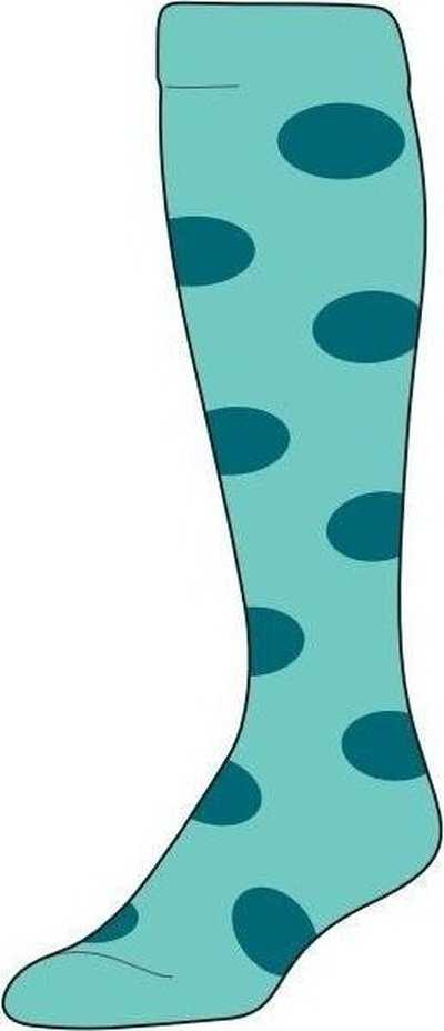 TCK Krazisox Polkadot Knee High Socks - Mint Teal - HIT a Double