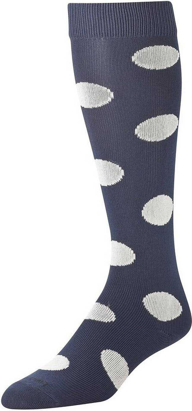 TCK Krazisox Polkadot Knee High Socks - Navy White - HIT a Double