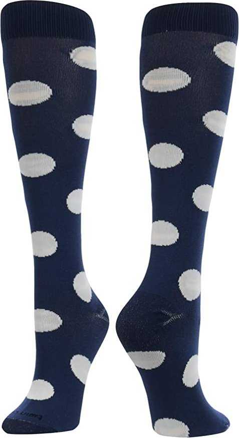 TCK Krazisox Polkadot Knee High Socks - Navy White - HIT a Double