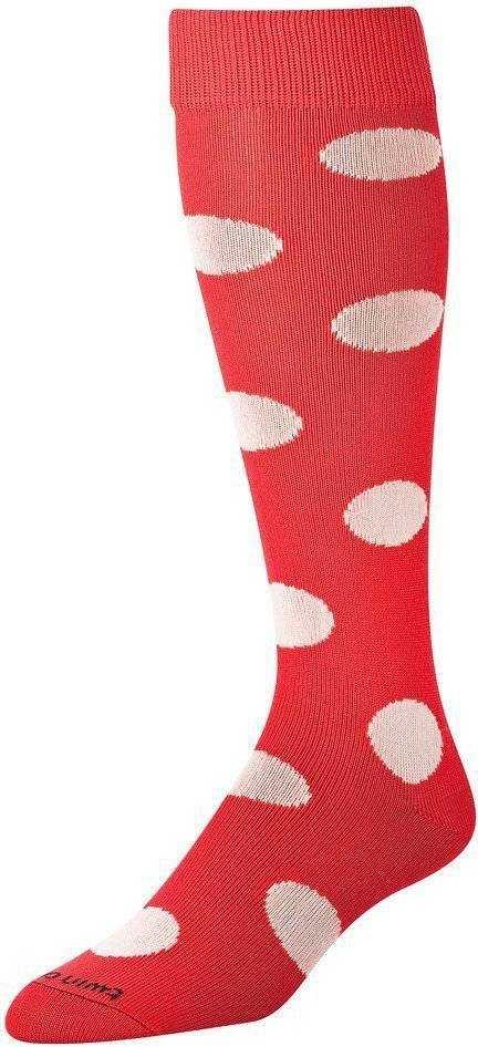 TCK Krazisox Polkadot Knee High Socks - Scarlet White - HIT a Double