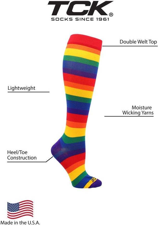 TCK Krazisox Rainbow Knee High Socks - Muti Color - HIT a Double