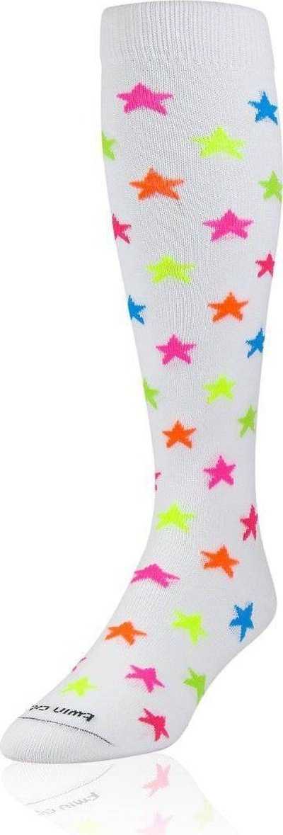 TCK Krazisox Stars Knee High Socks - White - HIT a Double