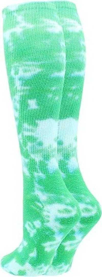 TCK Krazisox Tie Dye Knee High Socks - Kelly White - HIT a Double