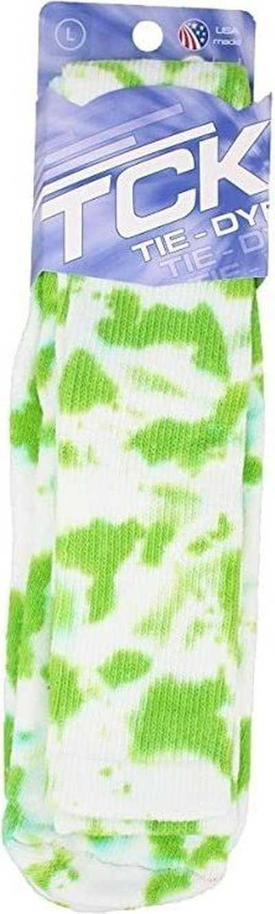 TCK Krazisox Tie Dye Knee High Socks - Lime White - HIT a Double