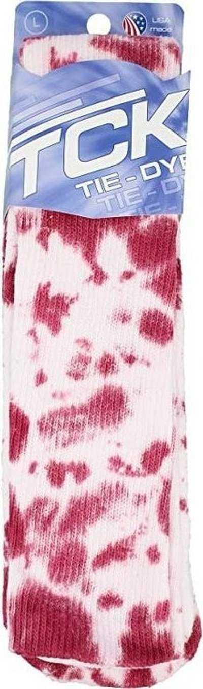 TCK Krazisox Tie Dye Knee High Socks - Maroon White - HIT a Double