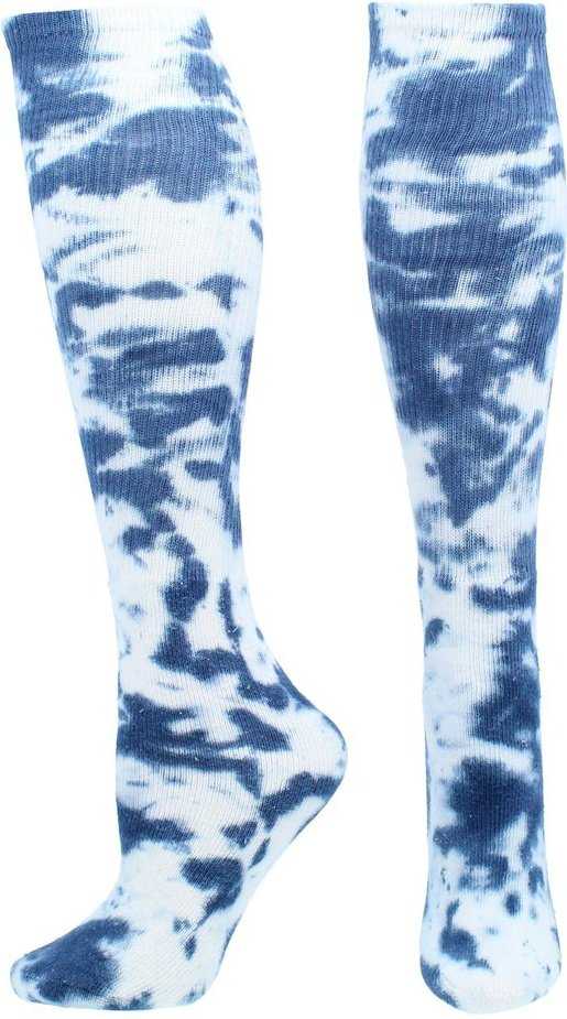 TCK Krazisox Tie Dye Knee High Socks - Navy White - HIT a Double