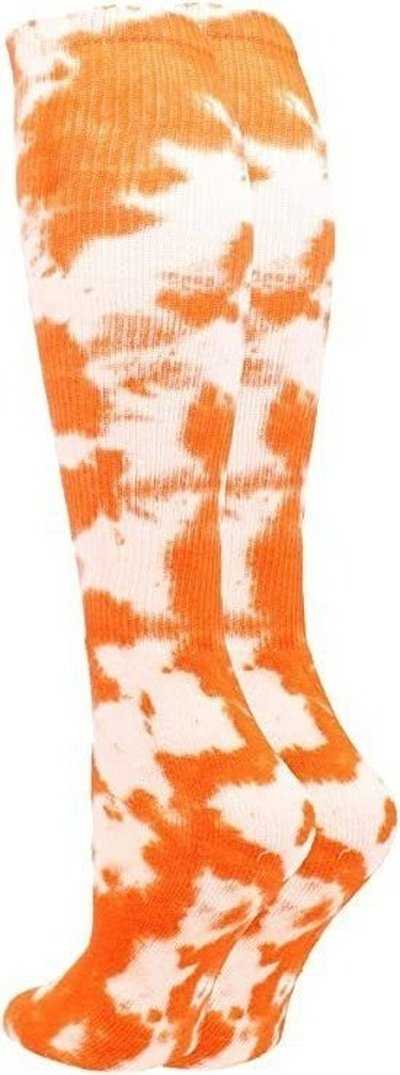 TCK Krazisox Tie Dye Knee High Socks - Orange White - HIT a Double