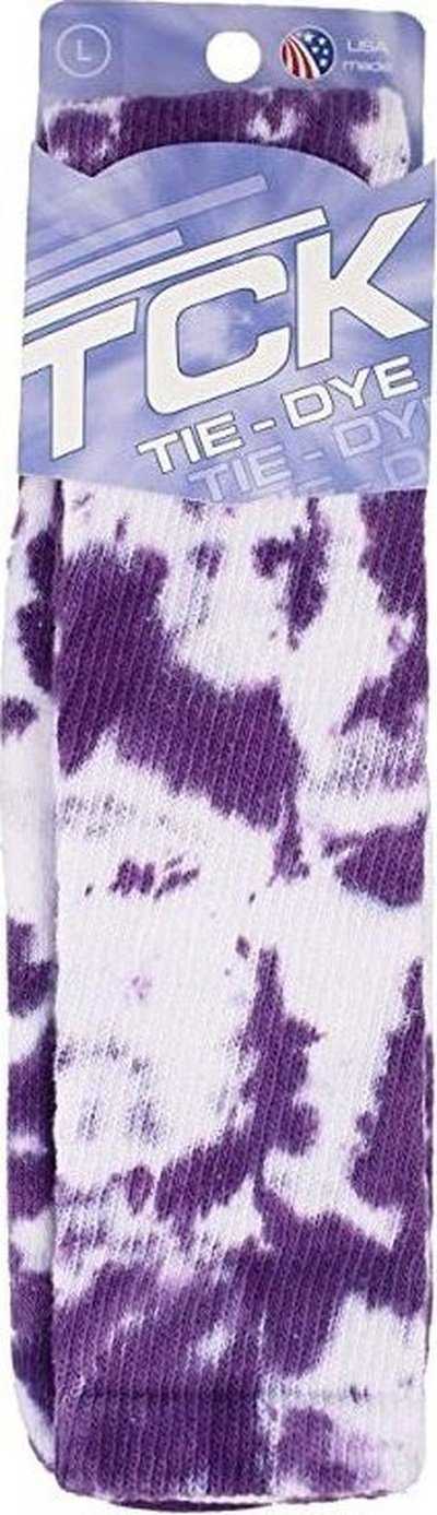 TCK Krazisox Tie Dye Knee High Socks - Purple White - HIT a Double