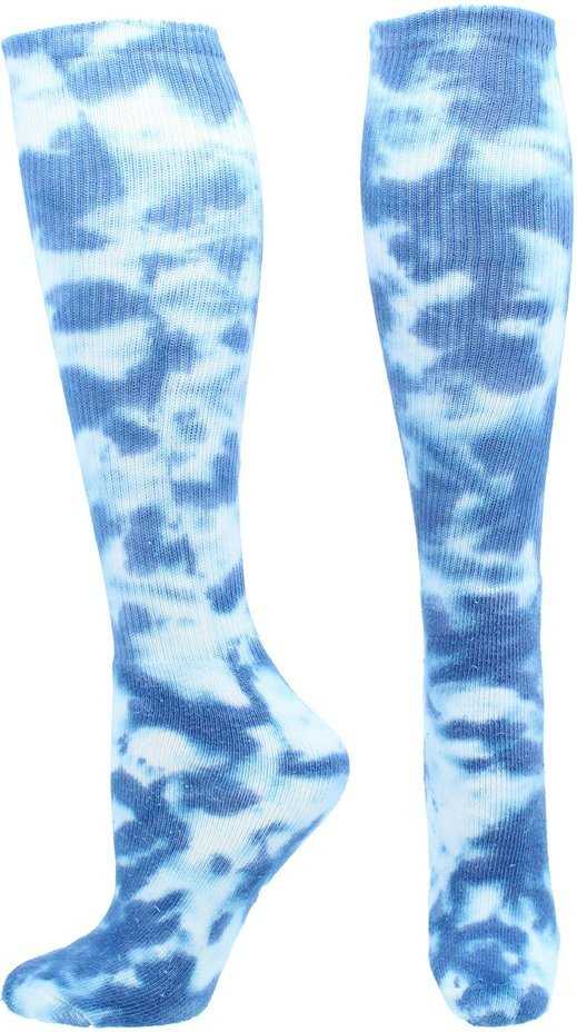 TCK Krazisox Tie Dye Knee High Socks - Royal White - HIT a Double