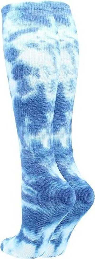 TCK Krazisox Tie Dye Knee High Socks - Royal White - HIT a Double