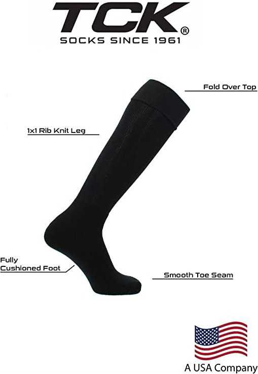 TCK Multisport Acrylic Knee High Tube Socks - Black - HIT a Double