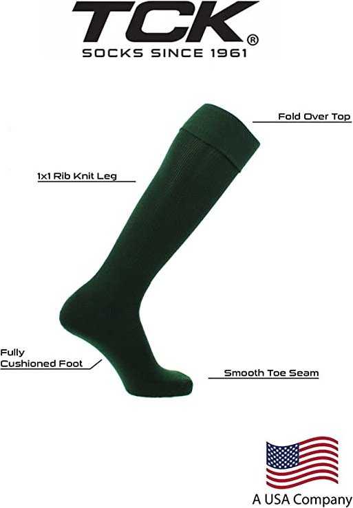 TCK Multisport Acrylic Knee High Tube Socks - Dark Green - HIT a Double