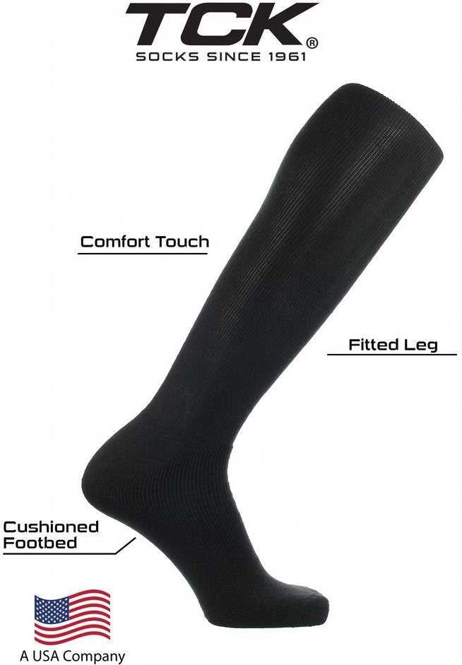 TCK Nylon Sanitary Knee High Tube Sock - Texas Orange - HIT a Double