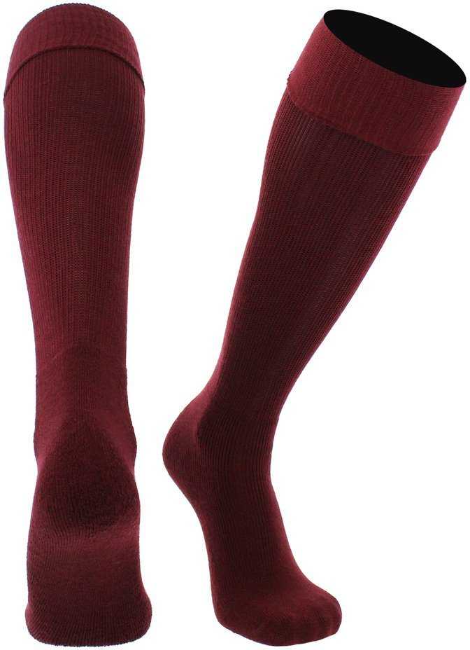 TCK OS Series Solid Soccer / Rugby Tube Socks - Maroon - HIT a Double